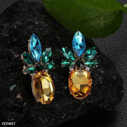 Pineapple Shape Earring Gold  