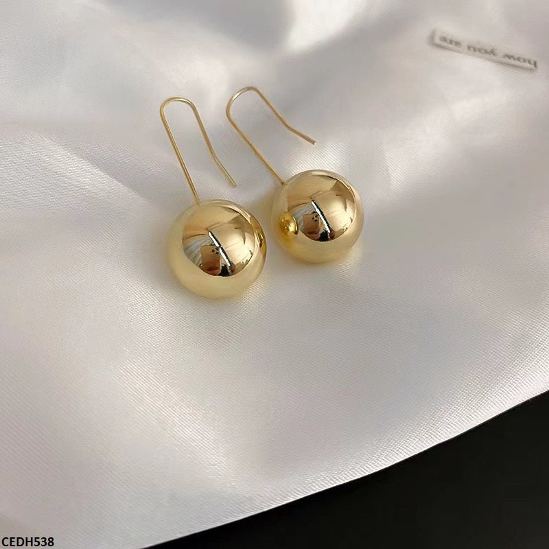 Round Drop Earrings Lightweight  