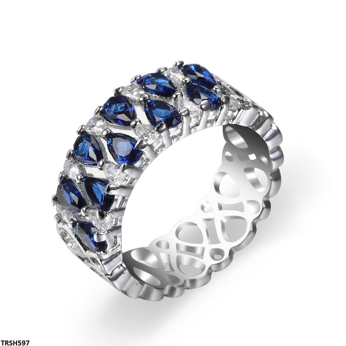 Sapphire Luxury Silver Band for women  