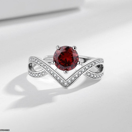 Adjustable Ruby Crown Ring - Havenon Store