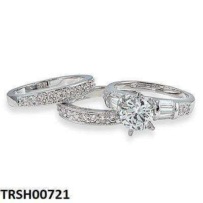 Silver Plated Zircon Rings for Women  
