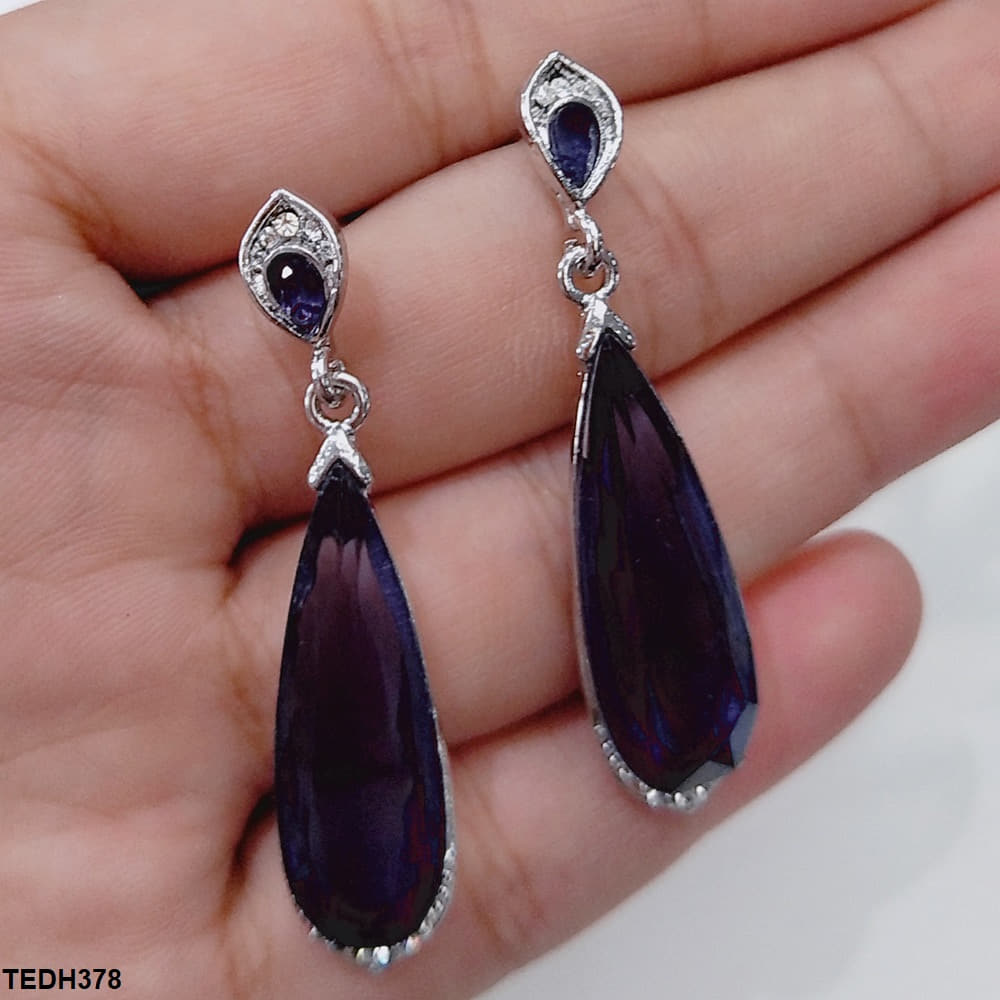 Sparrow Design Amethyst Tear Earrings  