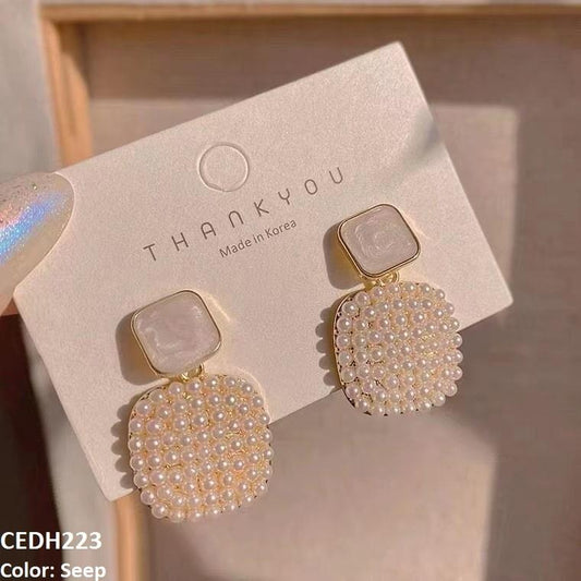 Square Drop Earrings Pair - Havenon Store