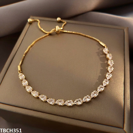 Stainless Steel Tear Bracelet with golden plating  