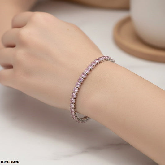 Pink Emerald Tennis Bracelet