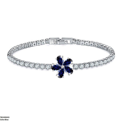 Sapphire Zircon Adjustable Bracelet
