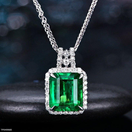 Emerald Rectangle Stone Pendant