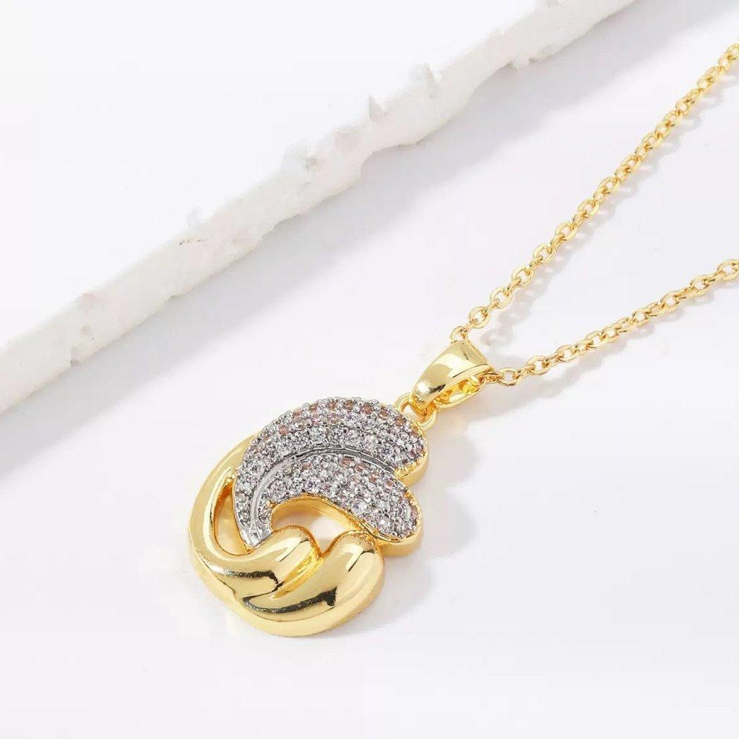 18K Nautilus Shell Pendant With Chain