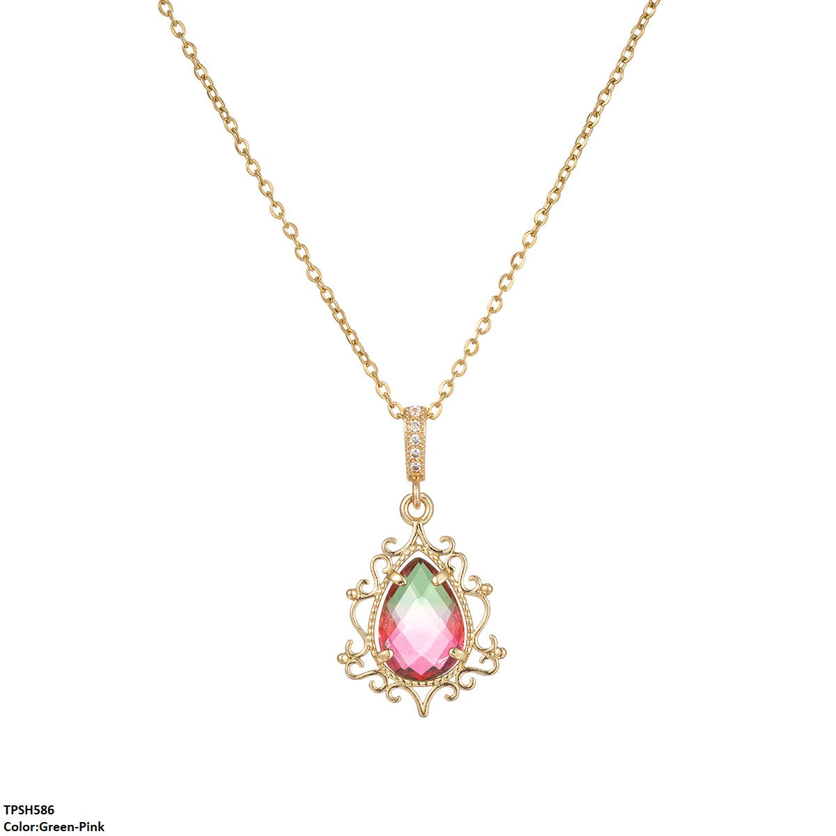 Victorian Tear Pendent with Chain