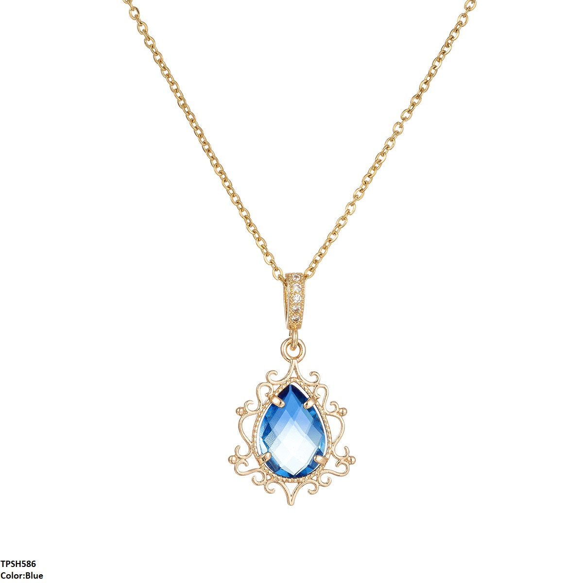 Victorian Tear Pendent with Chain