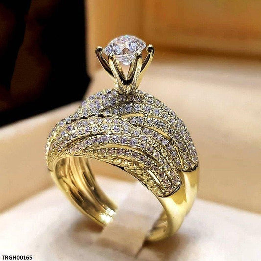 18K Celestial Glow Twin Rings