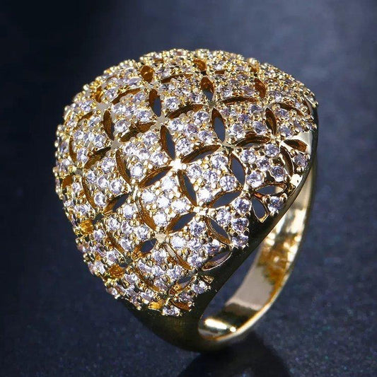 18K Square Stone Ring