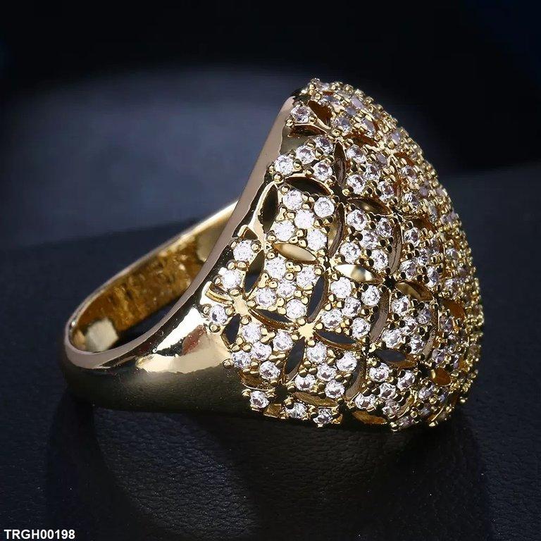 18K Square Stone Ring