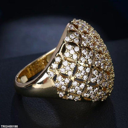 18K Square Stone Ring