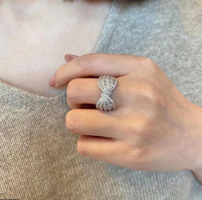 Silver Sterling Tied Bow Ring