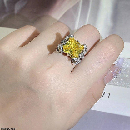 Topaz Square Ring Adjustable