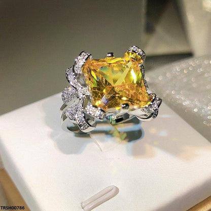 Topaz Square Ring Adjustable