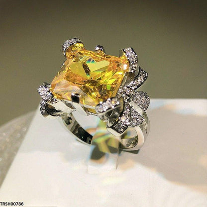 Topaz Square Ring Adjustable
