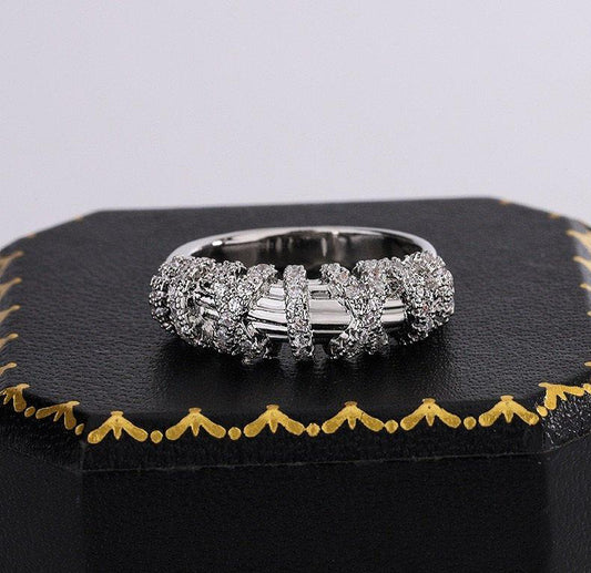 Designer Multi Cross Covered Ring