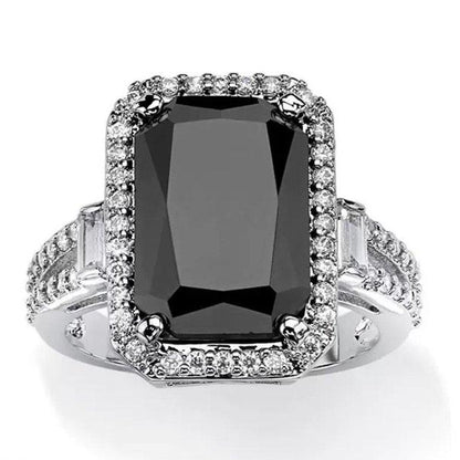 Topaz Rectangle Zircon Ring