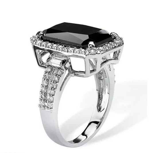 Topaz Rectangle Zircon Ring