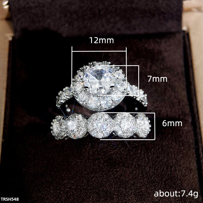 Cubic Zirconia Twin Rings - Havenon Store