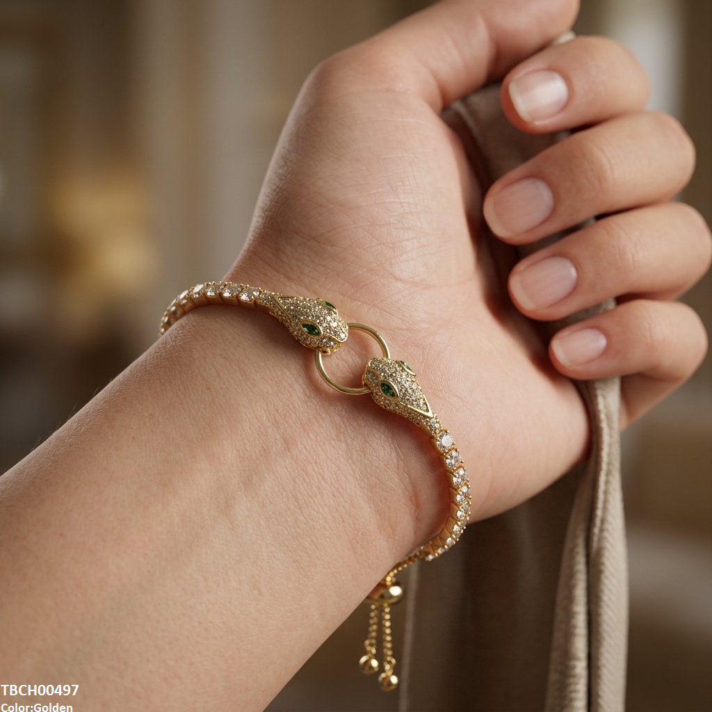 18K Serpent Bracelet Adjustable