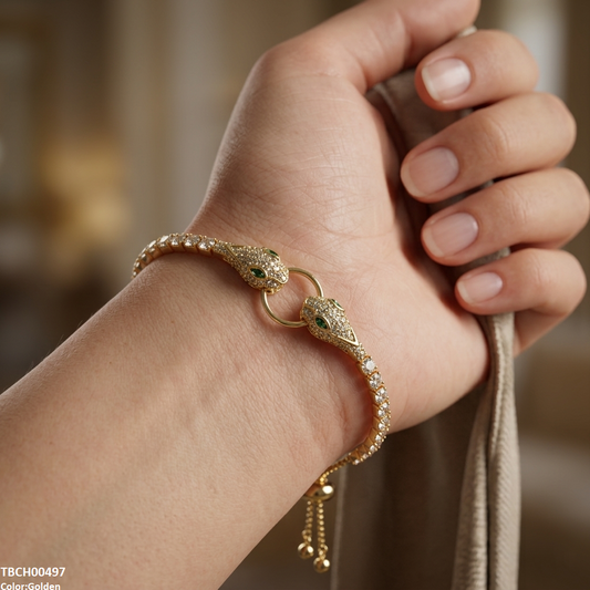 18K Serpent Bracelet Adjustable