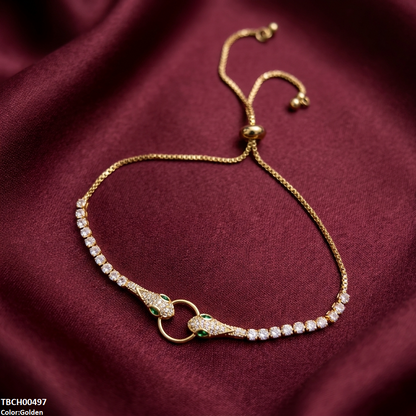 18K Serpent Bracelet Adjustable