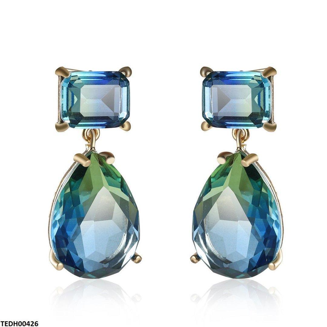 Zircon Square/Tear Drop Earrings - Havenon Store