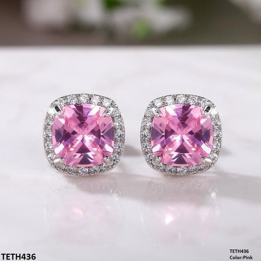 Pink Emerald Zircon Cushion Tops