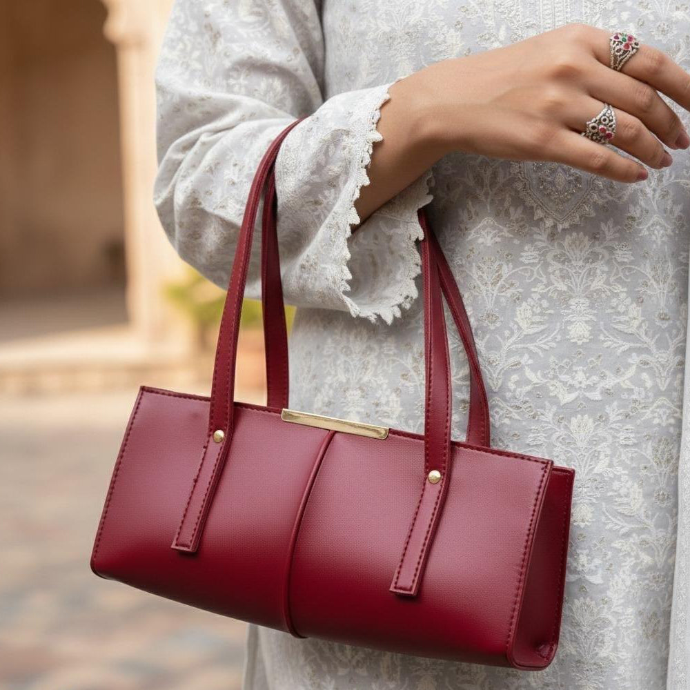 Maroon Rectangular Tote Bag