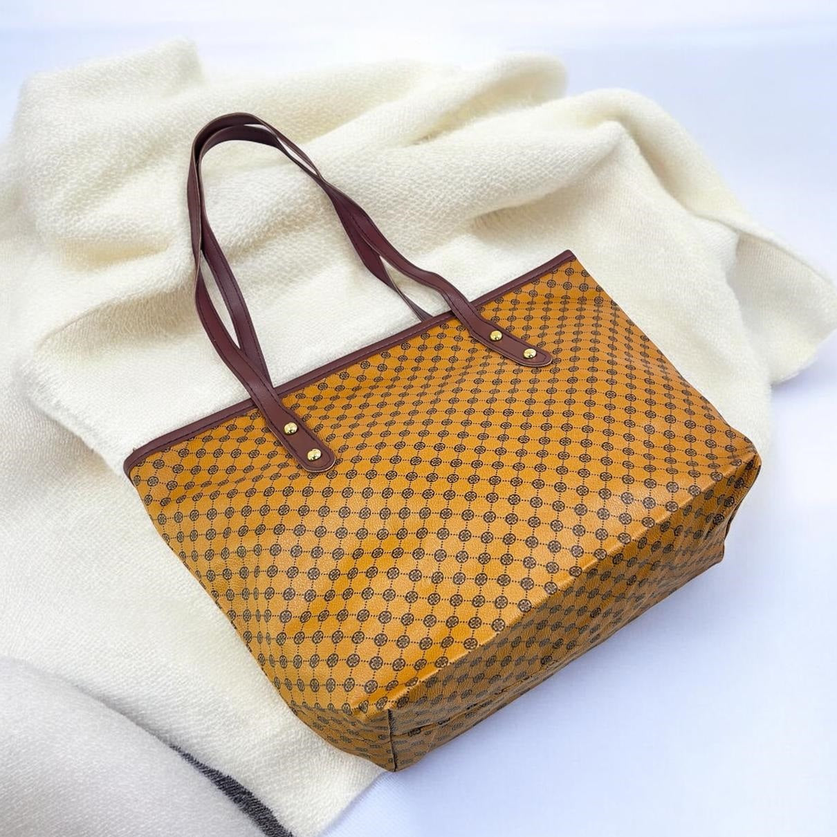 Brown Large Tote Bag - Leather