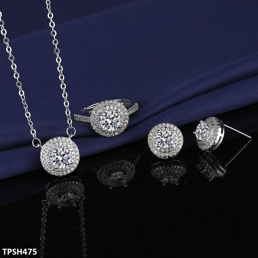 Zircon Circle Layered Pendant Set - Havenon Store