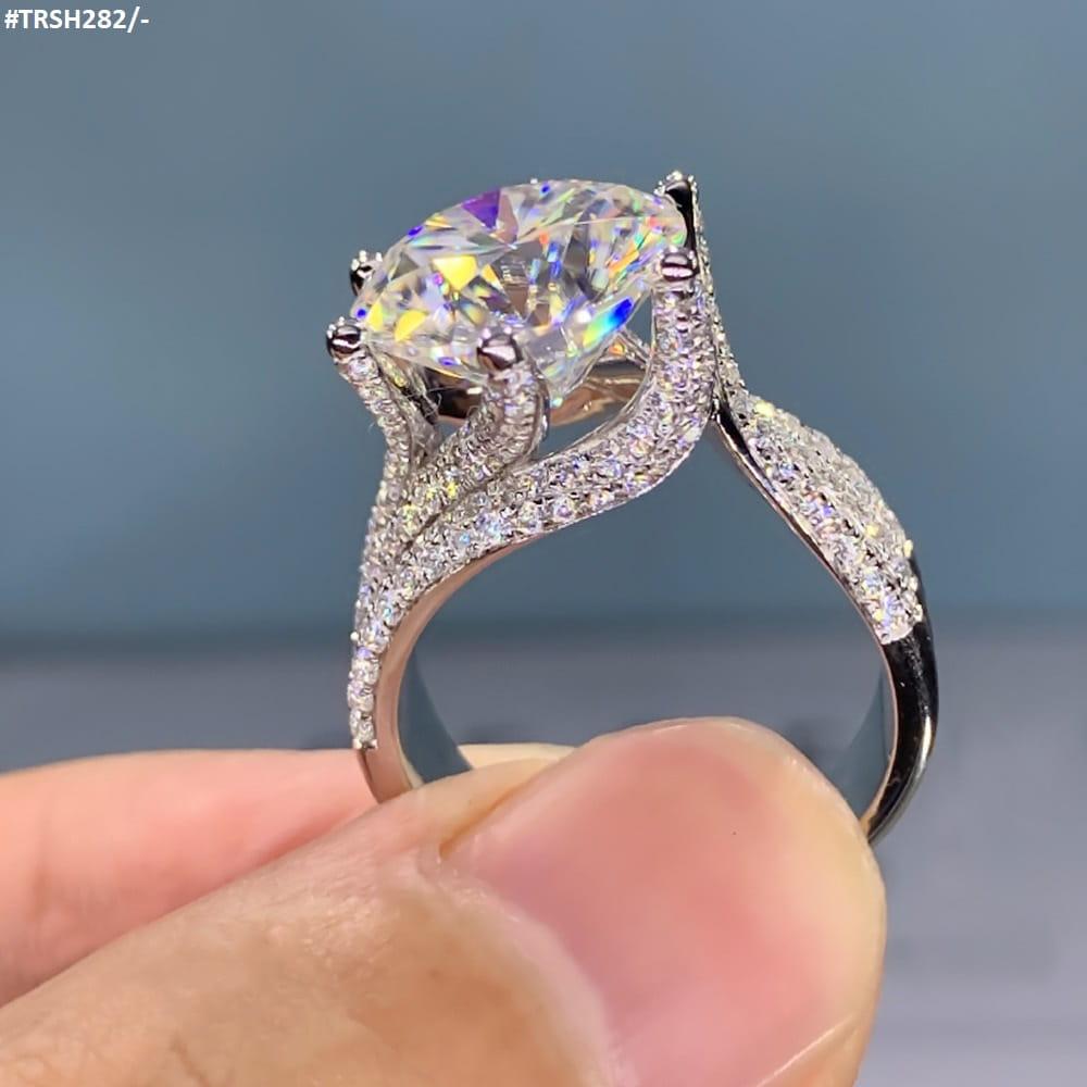 Zircon Round Curved Link Ring - Havenon Store