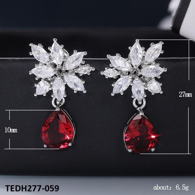 Zircon gemstone drop earrings  