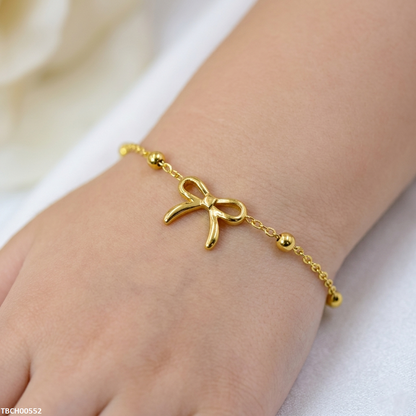 Stainless Steel Bow Bracelet Adjustable
