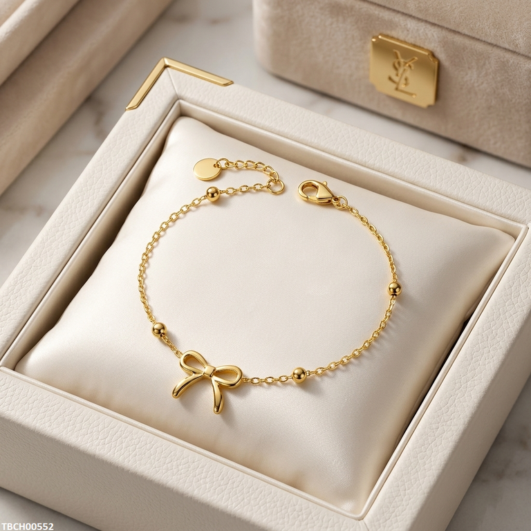 Stainless Steel Bow Bracelet Adjustable