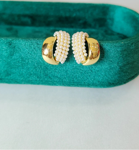 Trendy Double C Shaped Hoops