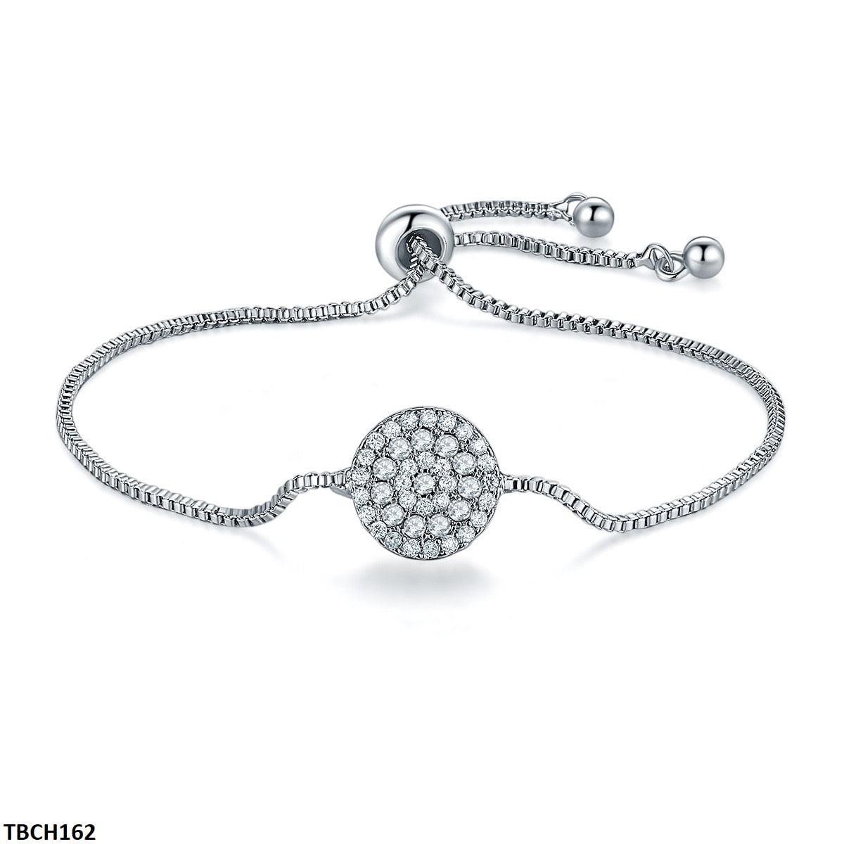 Adjustable silver-plated bracelet 