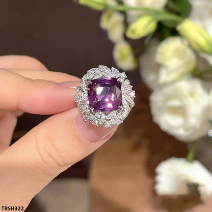 Amethyst Zirconia Adjustable Ring - Havenon Store