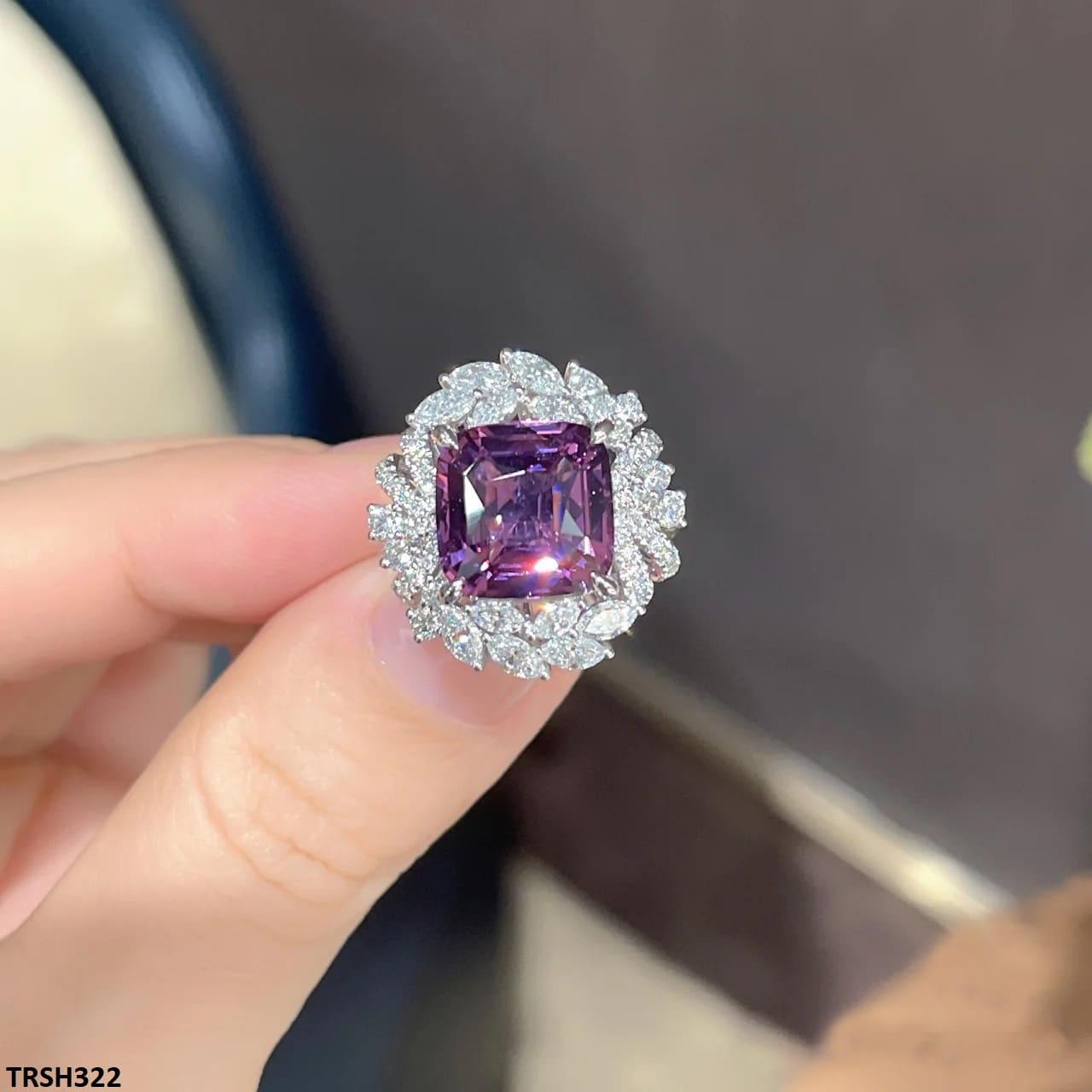 Amethyst Zirconia Adjustable Ring - Havenon Store
