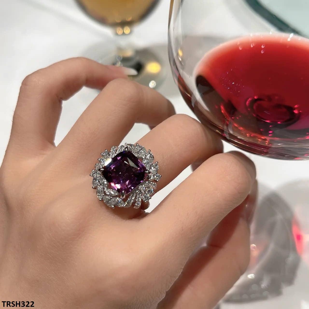 Amethyst Zirconia Adjustable Ring - Havenon Store