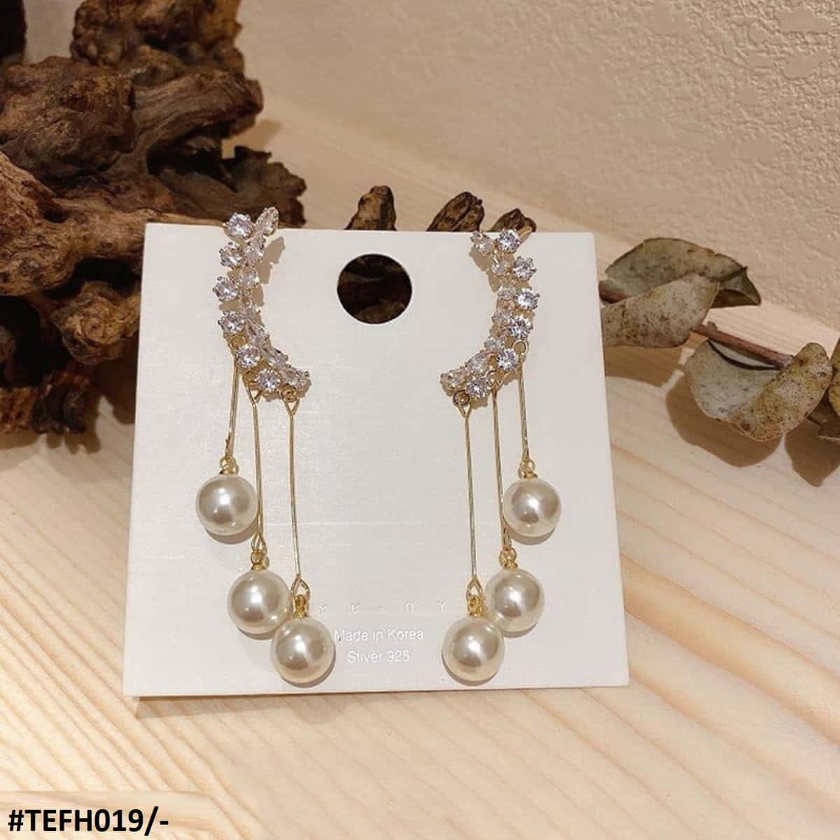 Drop Pearl Ear Cuffs Pair - Havenon Store