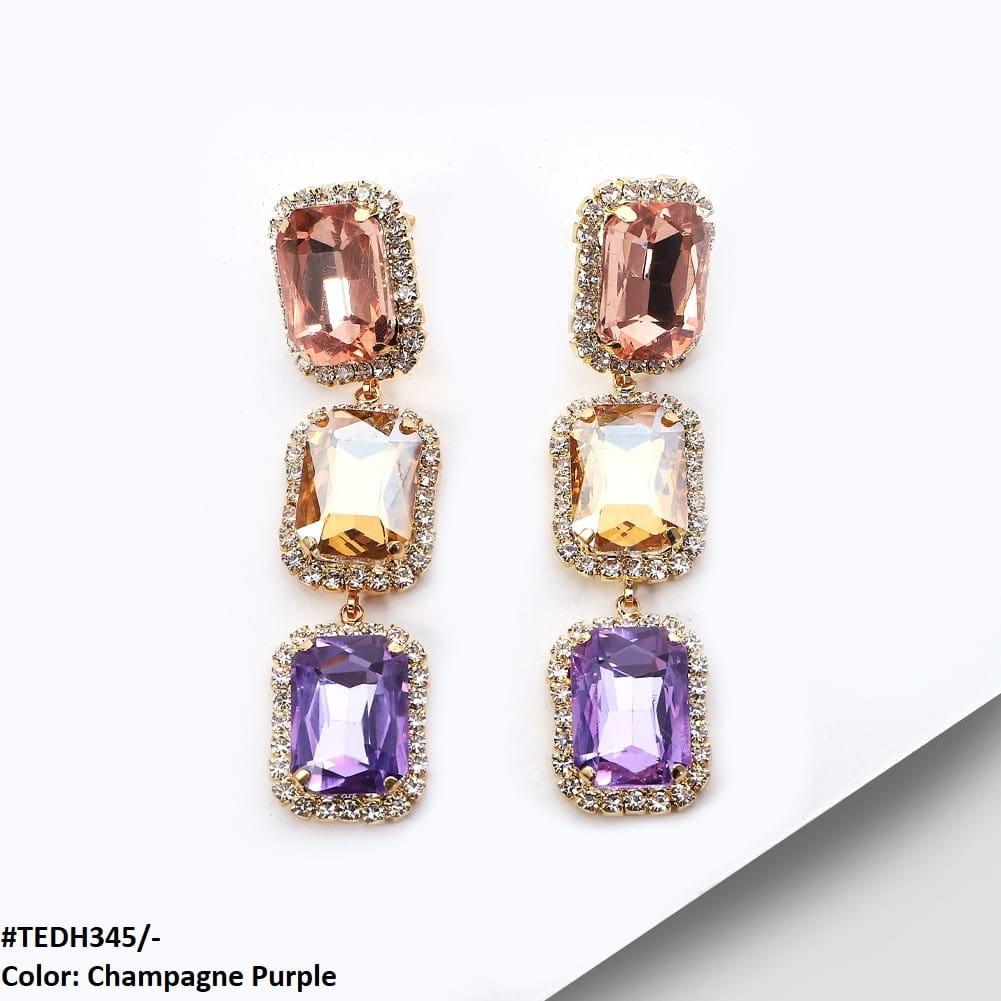 Zircon Cubic Rectangle Teardrop Earrings - Havenon Store
