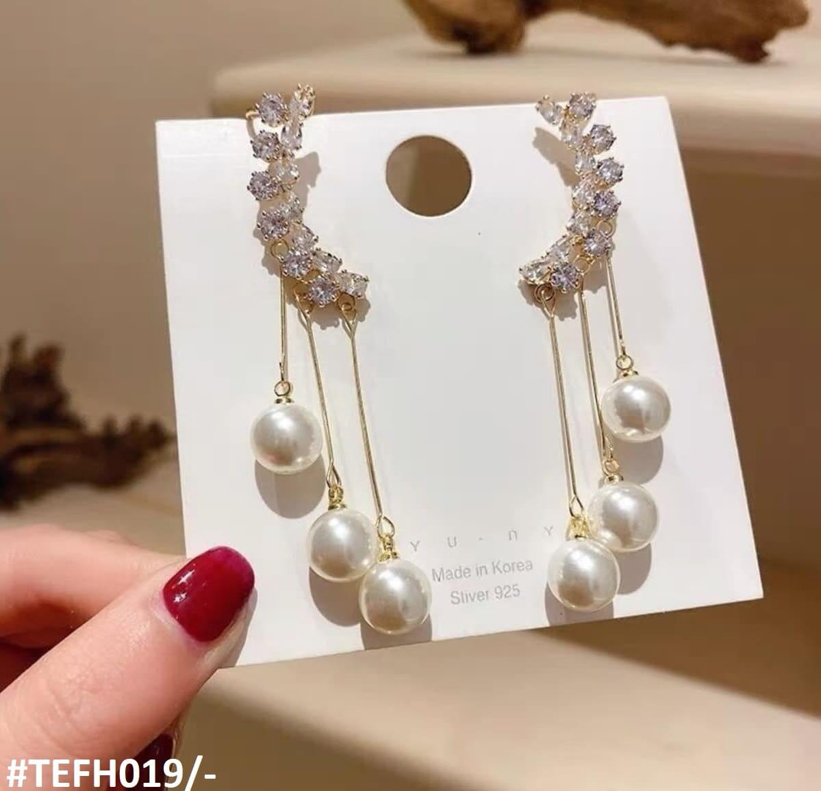 Drop Pearl Ear Cuffs Pair - Havenon Store