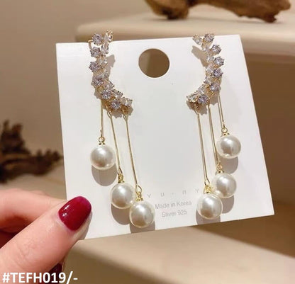 Drop Pearl Ear Cuffs Pair - Havenon Store