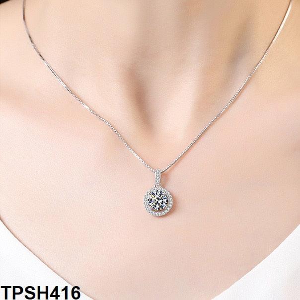 Zirconia Round Crystal Pendant - Havenon Store