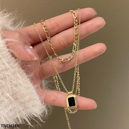 Squared Layered Curb Chain Necklace - Havenon Store
