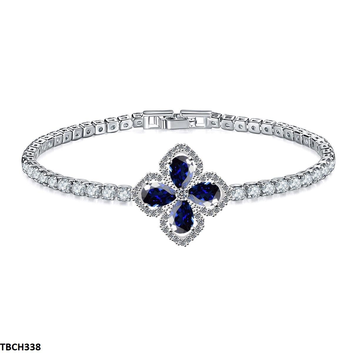 Zircon Gemstone Flower Tear Bracelet - Havenon Store